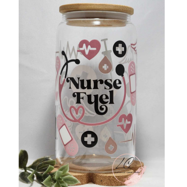 Nurse Fuel UV DTF Glass Can