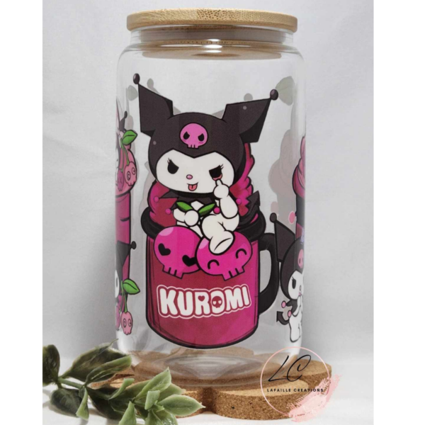 Kuromi Glass UV DTF Glass Can