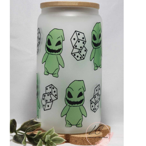 Oogie Boogie Sublimated Glass Can